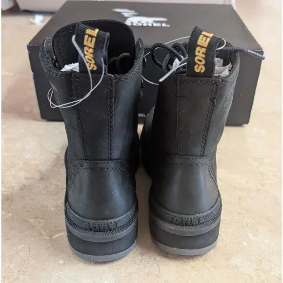 Sorel Hi-Line Lace Waterproof Boots Women’s Size 6 Black Waterproof New With Box - Picture 6 of 10